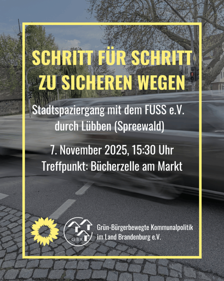 Einladung zum Stadtspaziergang: Schritt für Schritt zu sicheren Wegen in Lübben